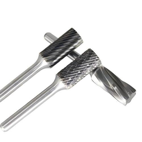 Various carbide burr cut patterns for micro assembly